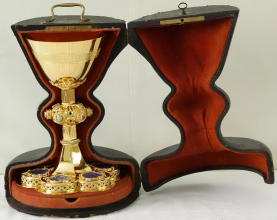 Solid silver gilt antique Belgian Gothic Chalice